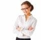 A working woman with her arms crossed posing for a photo, showcasing work-life balance.