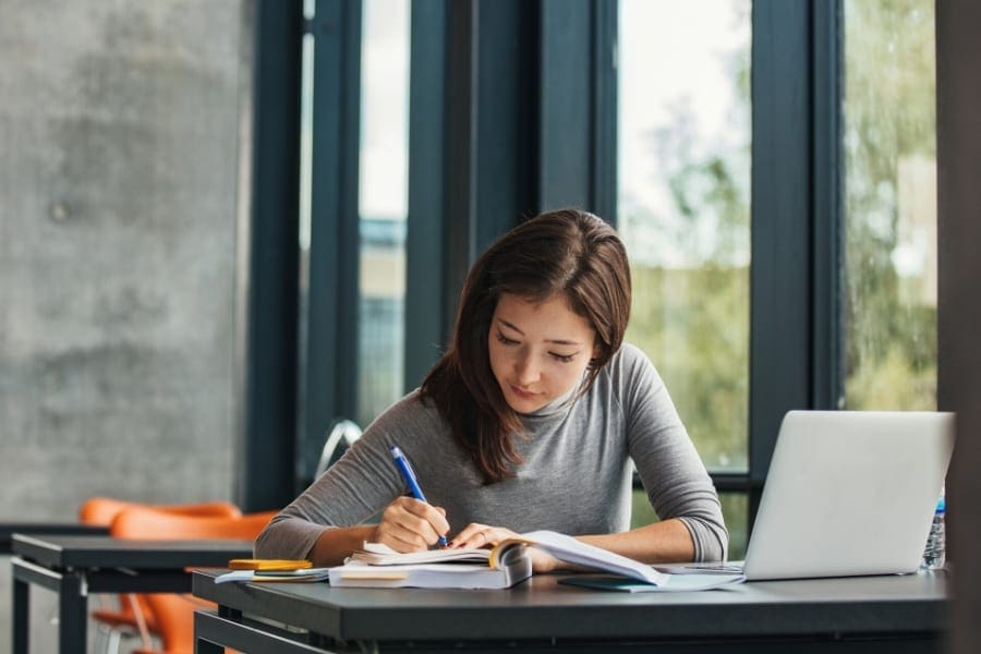Woman Studying