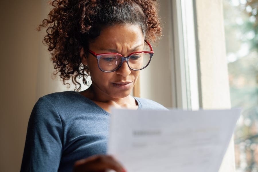 Woman with Financial Issues